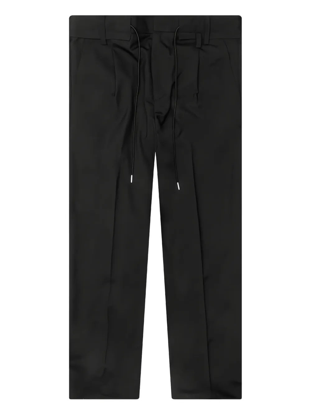 sacai drawstring-waist trousers - ブラック sacai drawstring-waist trousers - ブラック