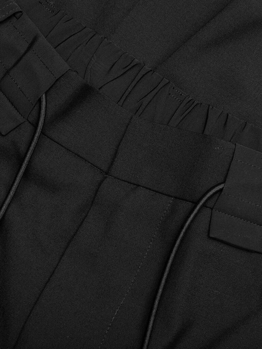sacai Broek met trekkoordtaille Zwart
