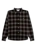Advisory Board Crystals flannel plaid quilted shirt jacket - Blue