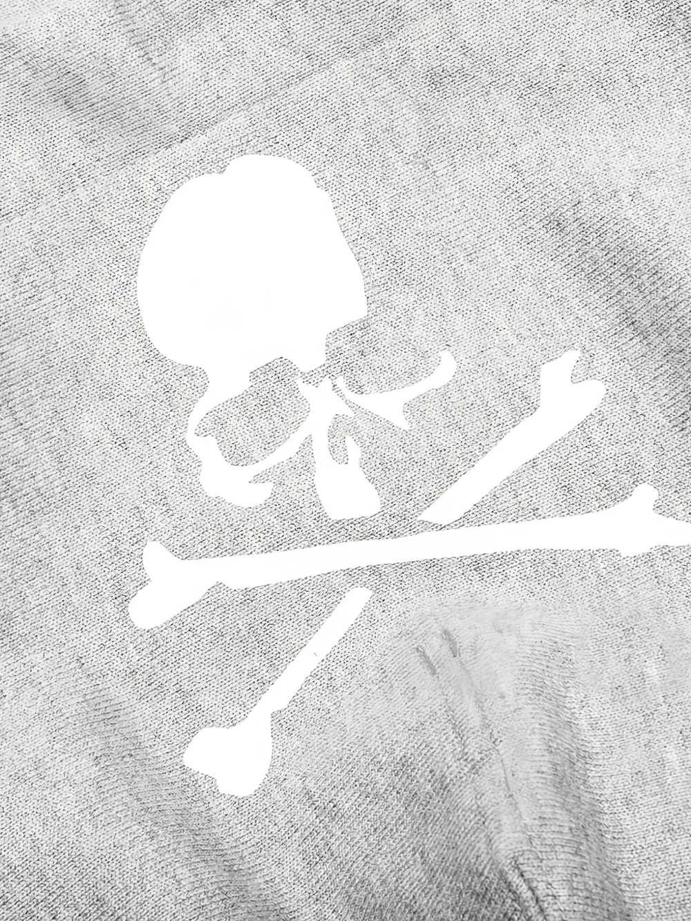 Mastermind Japan Hoodie met doodskoppatroon en logoprint Grijs