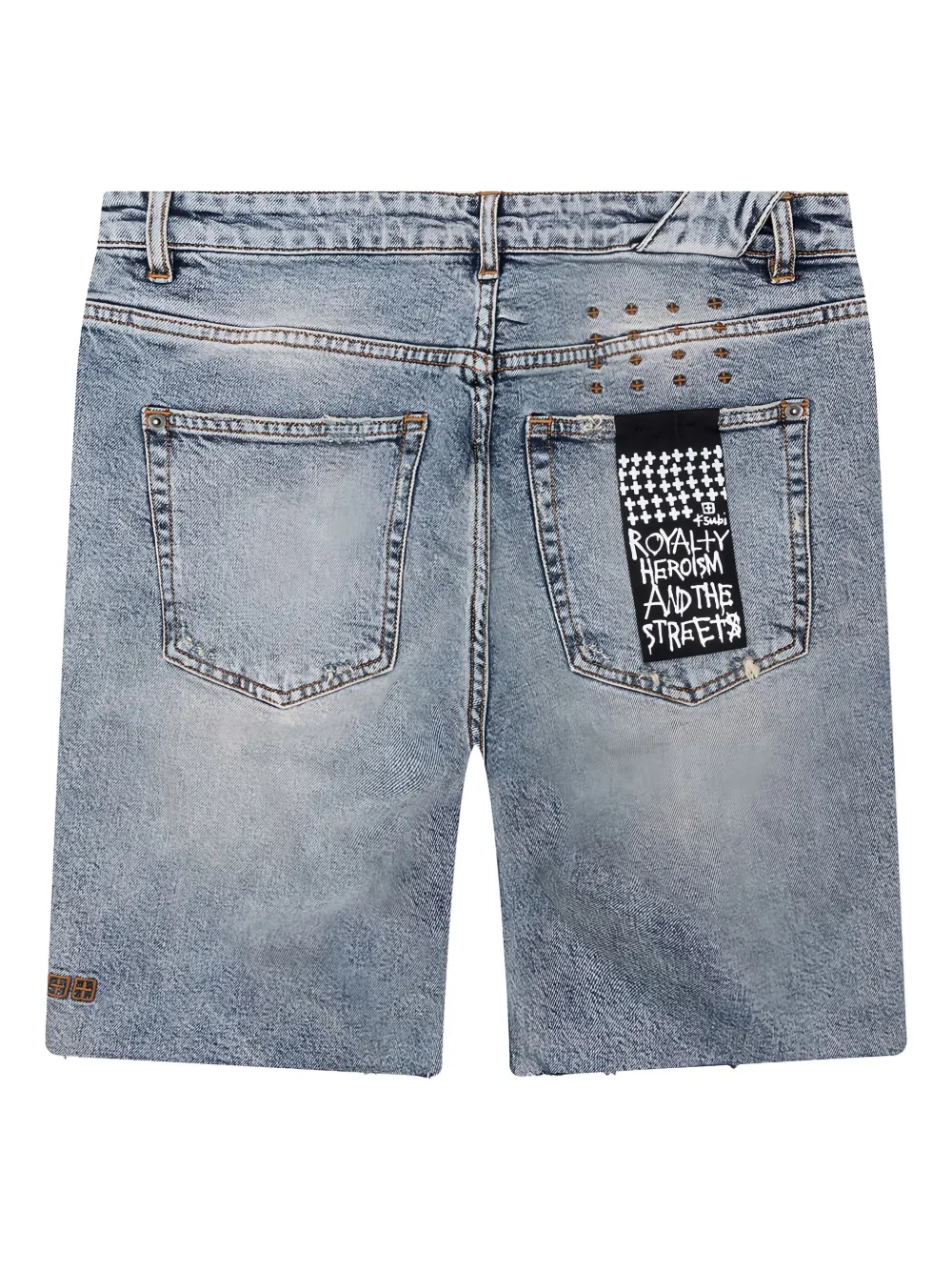 Ksubi Chopper shorts met franje Blauw