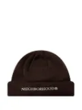 Neighborhood embroidered beanie - Brown