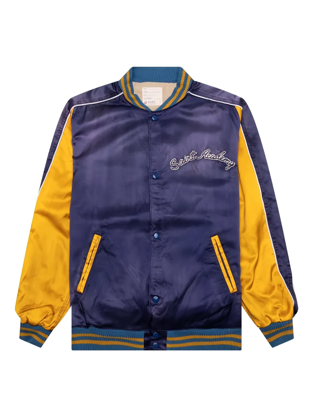 SAINT MXXXXXX satin-panel bomber jacket | Blue | Image 1