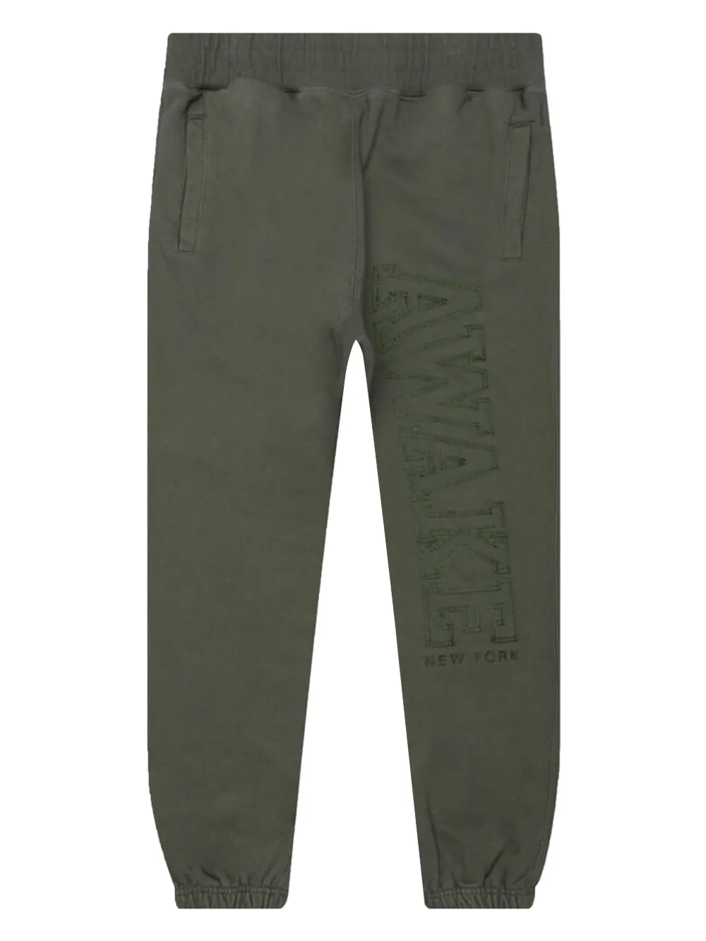 Awake NY Joggingbroek met geborduurd logo Groen