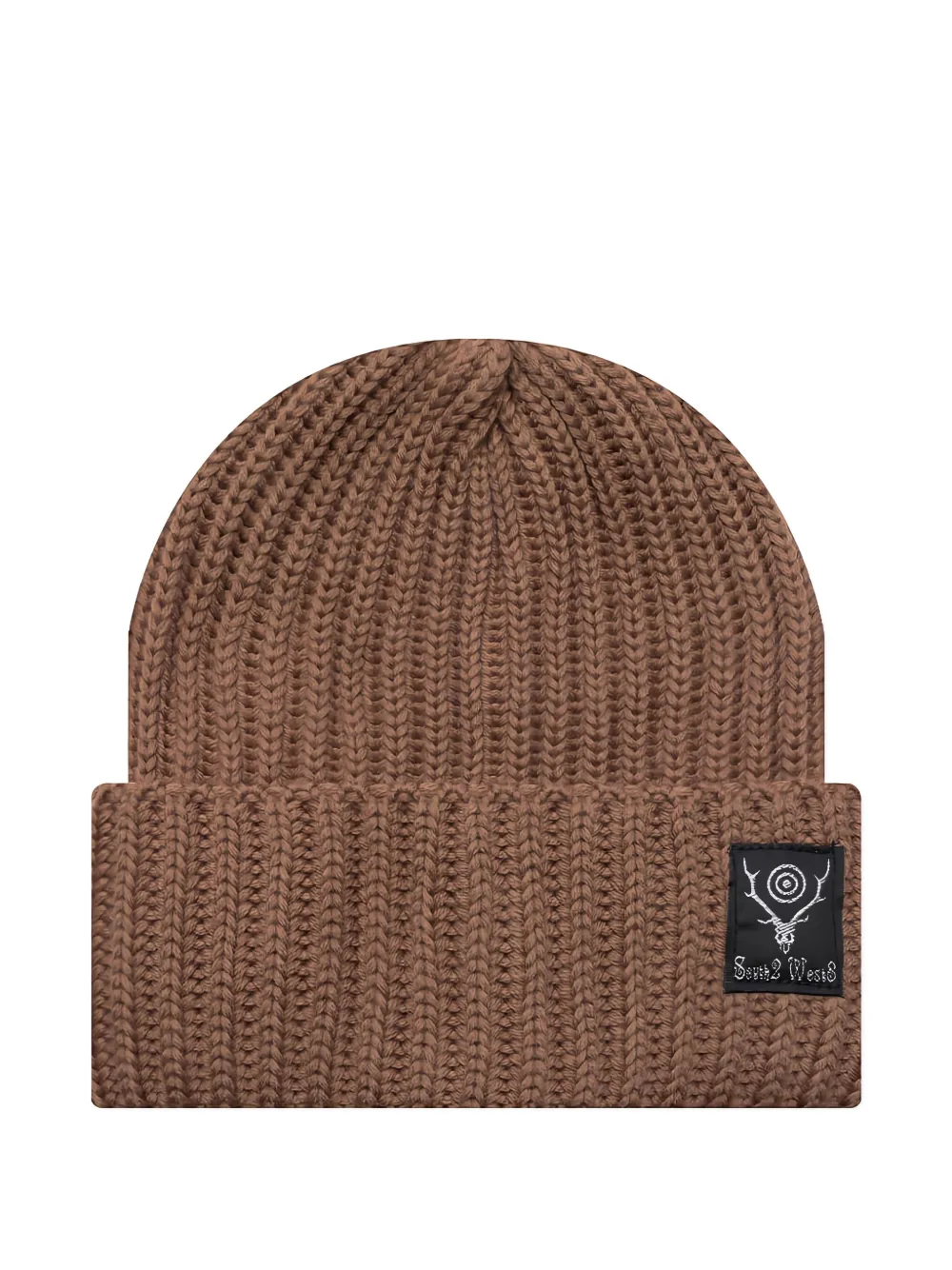 South2 West8 Ribbed Knit Beanie In Brown