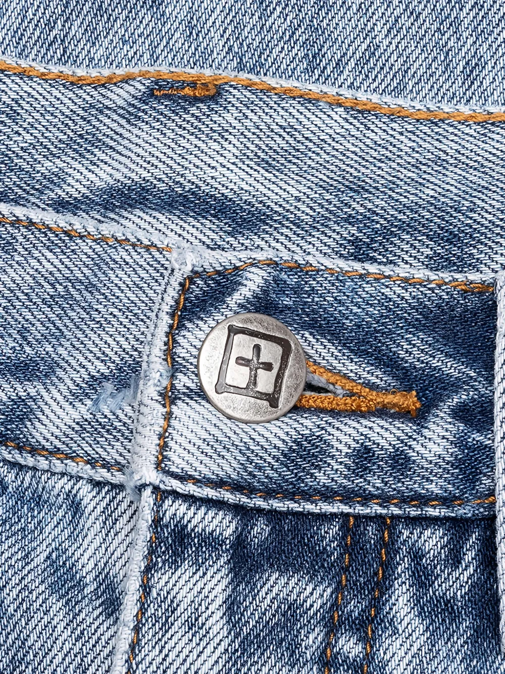 Ksubi Anti K Bunker denim shorts met gekruist stiksel Blauw