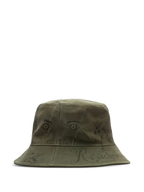Readymade sketch-print bucket hat