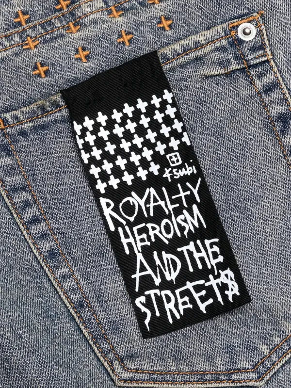 Ksubi Van Winkle cross-embellished Denim Jeans | Blue | FARFETCH