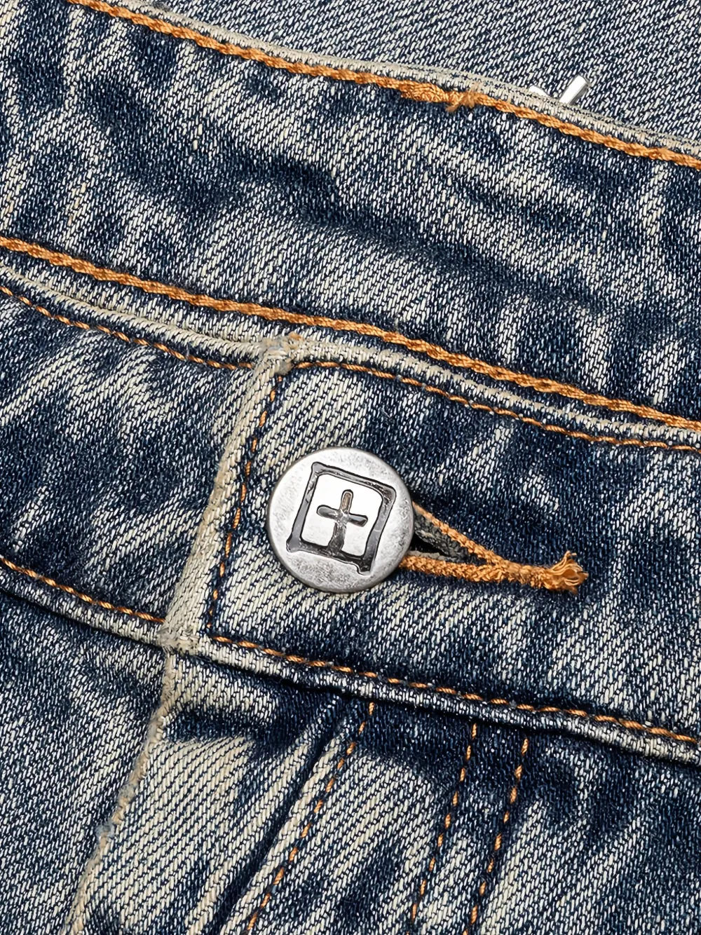 Ksubi Van Winkle denim jeans verfraaid met kruis Blauw