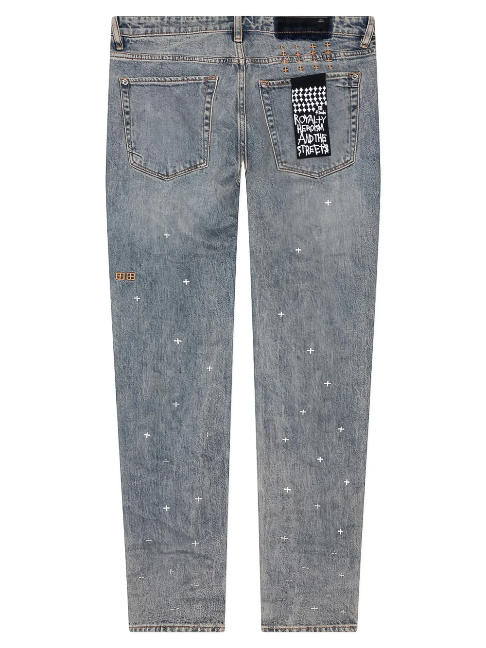 Ksubi Van Winkle denim jeans verfraaid met kruis Blauw