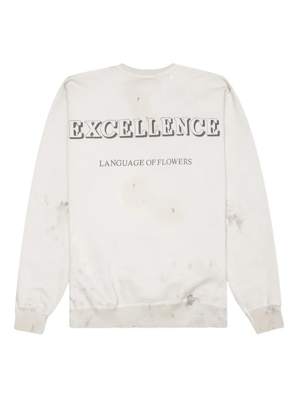 SAINT MXXXXXX cotton-print long-sleeves sweatshirt - Grijs