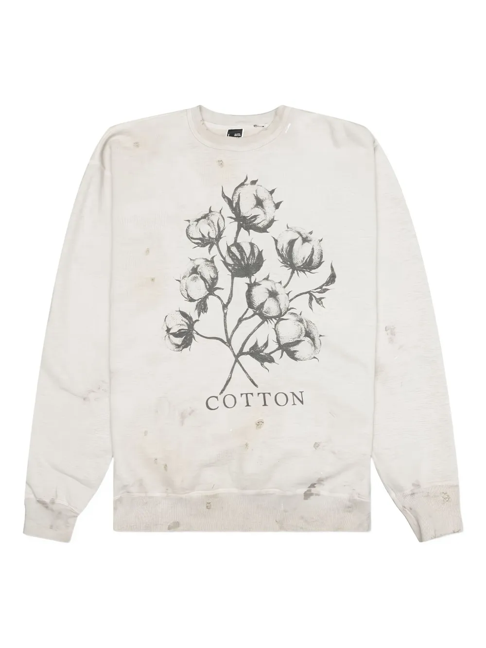 Saint Mxxxxxx Cotton-print Long-sleeves Sweatshirt In Neutral
