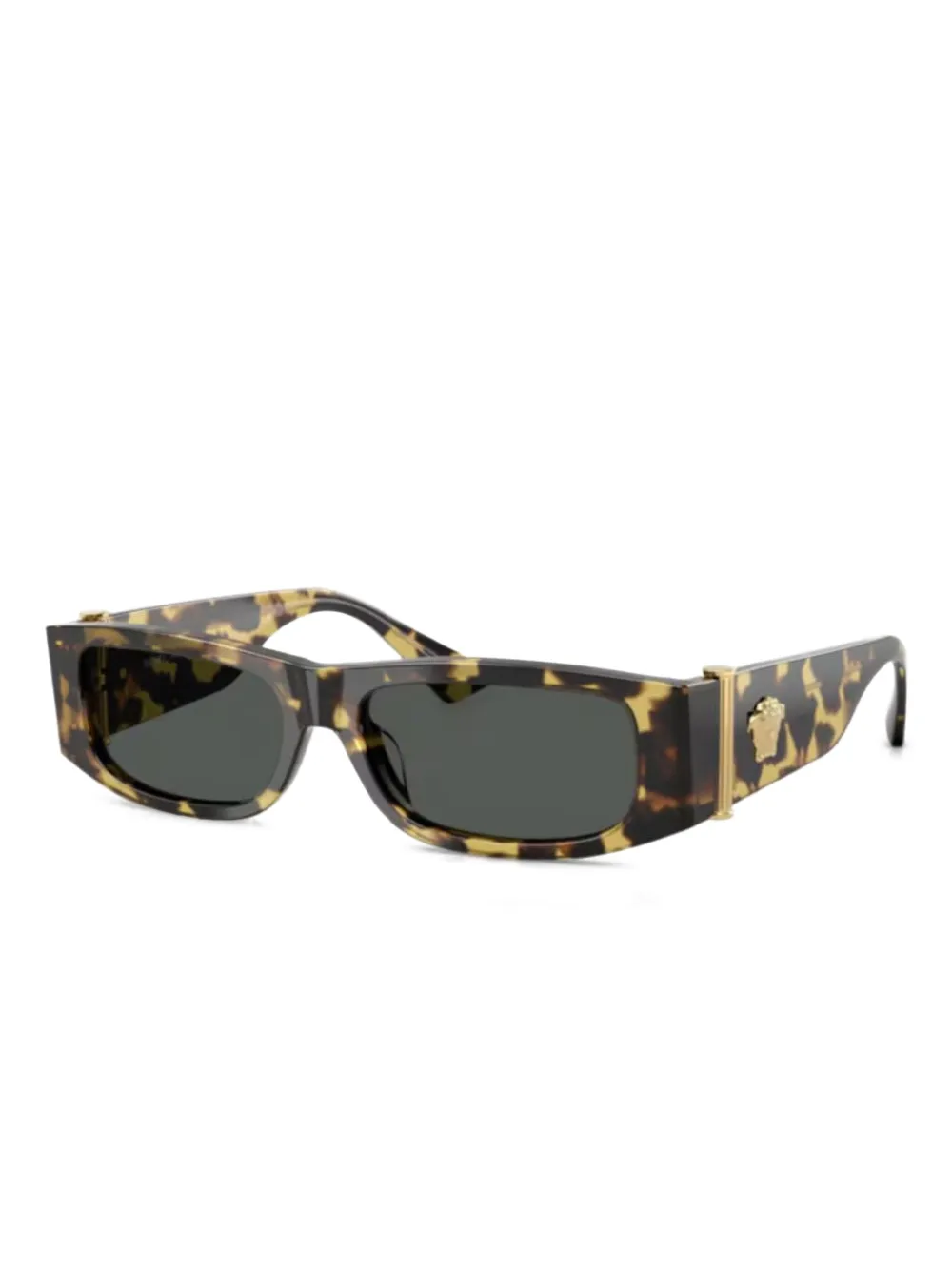 Versace Eyewear Medusa Head rectangle-frame sunglasses - ブラウン Versace Eyewear Medusa Head rectangle-frame sunglasses - ブラウン