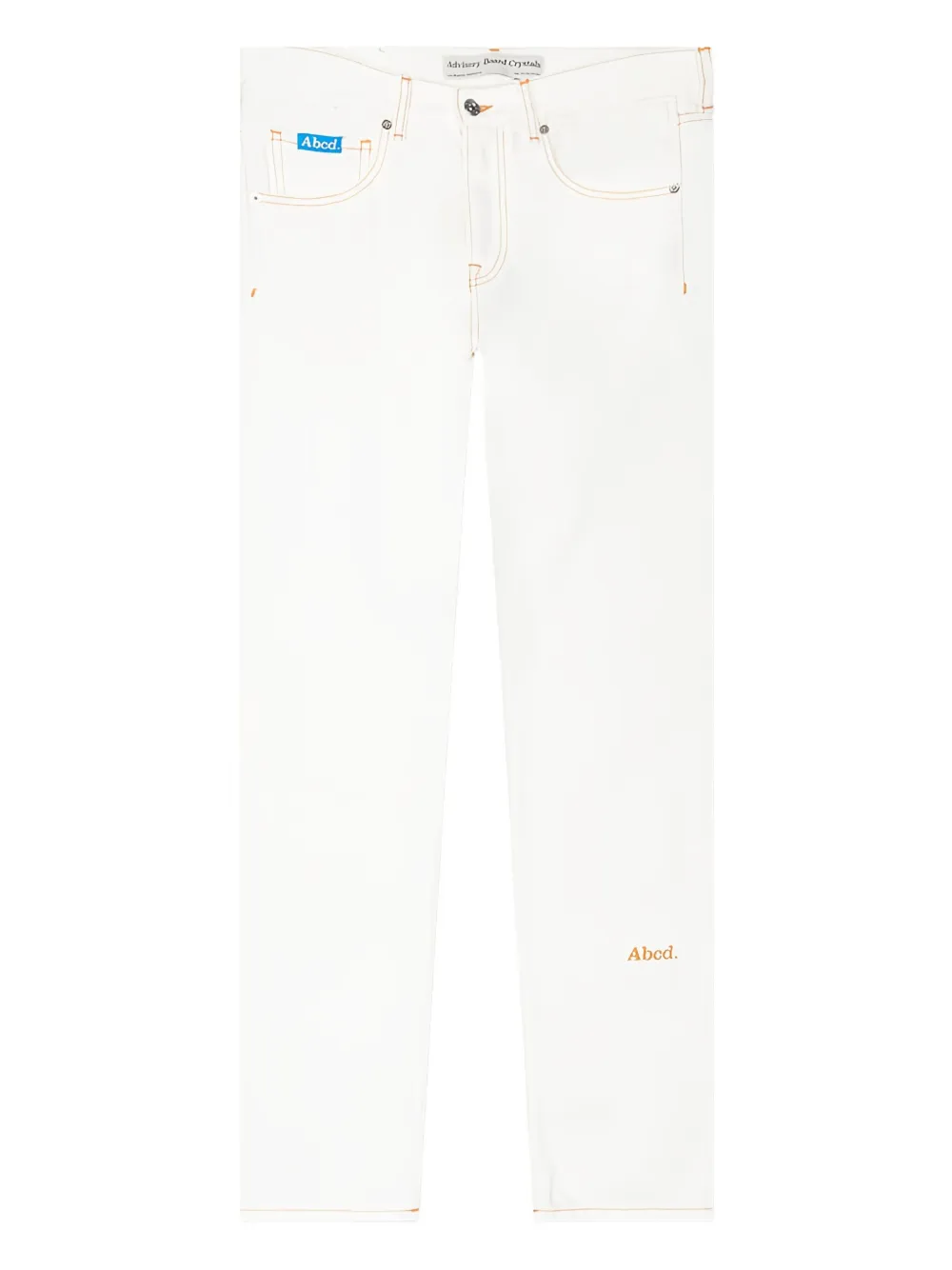 Advisory Board Crystals Jeans met geborduurd logo Wit