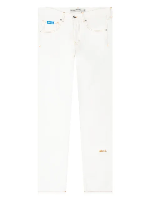 Advisory Board Crystals logo-embroidered jeans