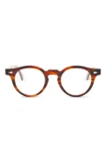JULIUS TART OPTICAL Harold round-frame glasses - Brown