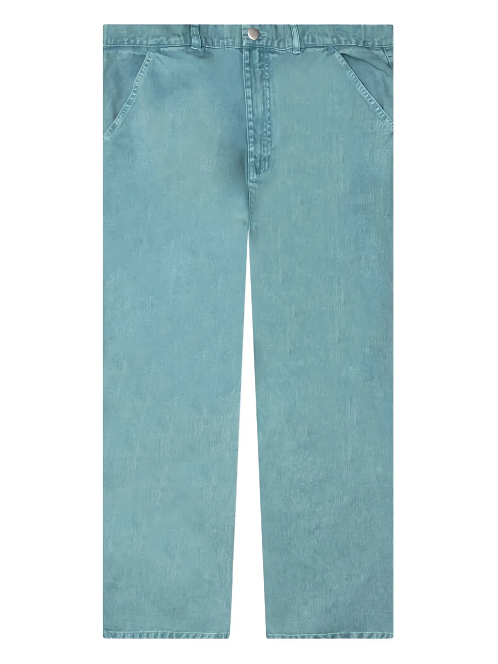 embroidered-pocket trousers