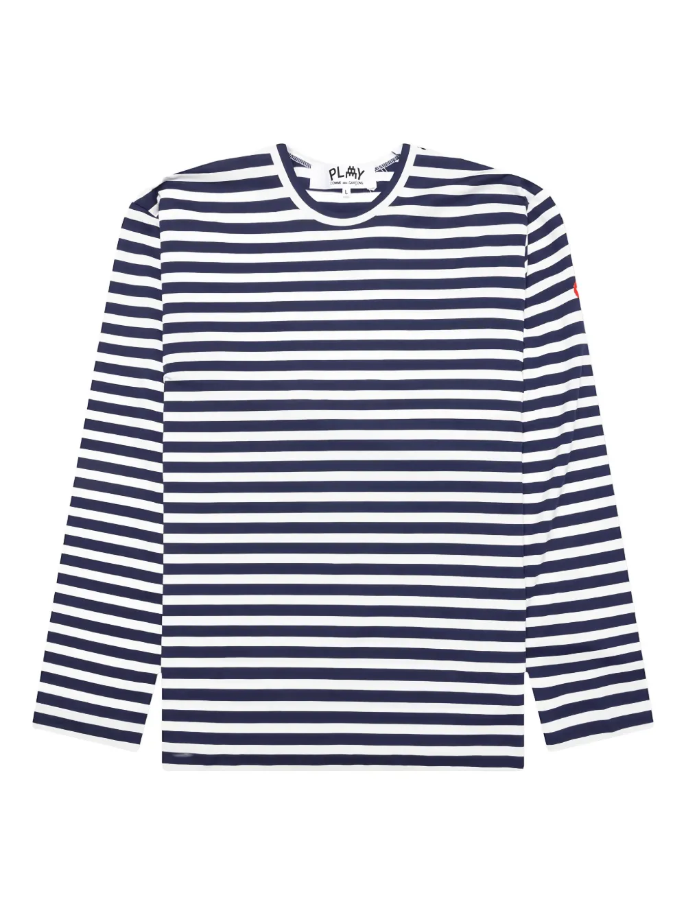 Comme Des Garçons Play x The Artist Invader gestreept T-shirt met lange mouwen Blauw