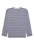 Comme Des Garçons Play x The Artist Invader striped long-sleeve T-shirt - Blue