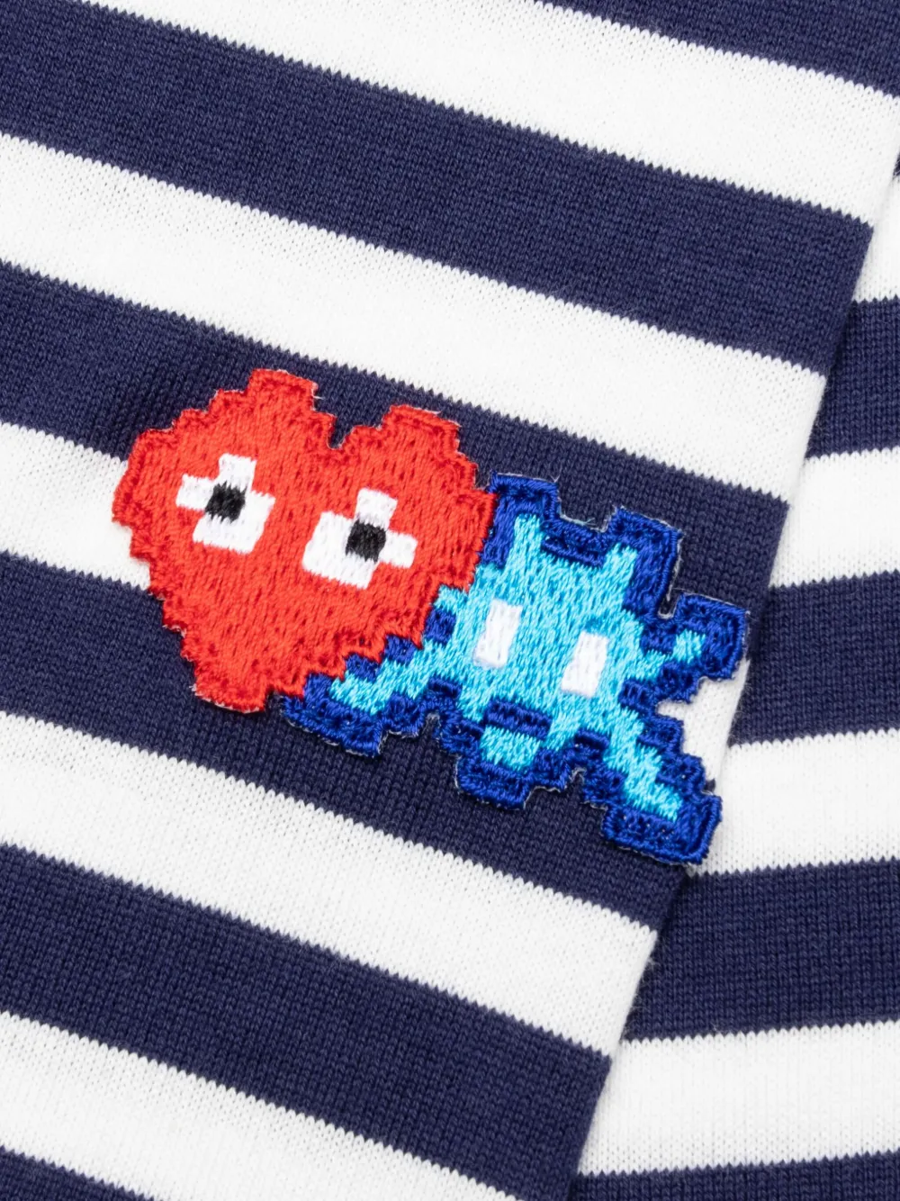 Comme Des Garçons Play x The Artist Invader gestreept T-shirt met lange mouwen Blauw