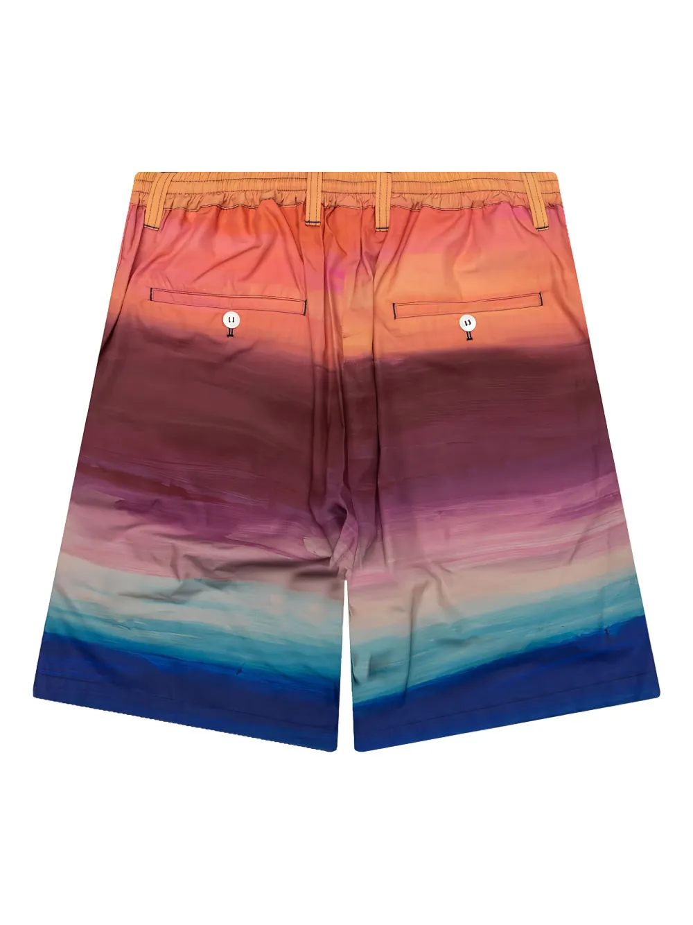 Marni sunset-print shorts Rood