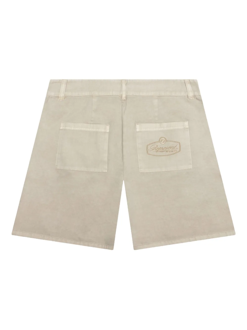 Represent Shorts met geborduurd logo Beige