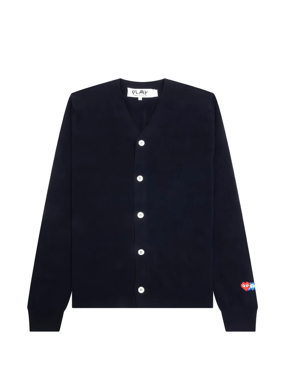 x The Artist Invader heart-patch cardigan