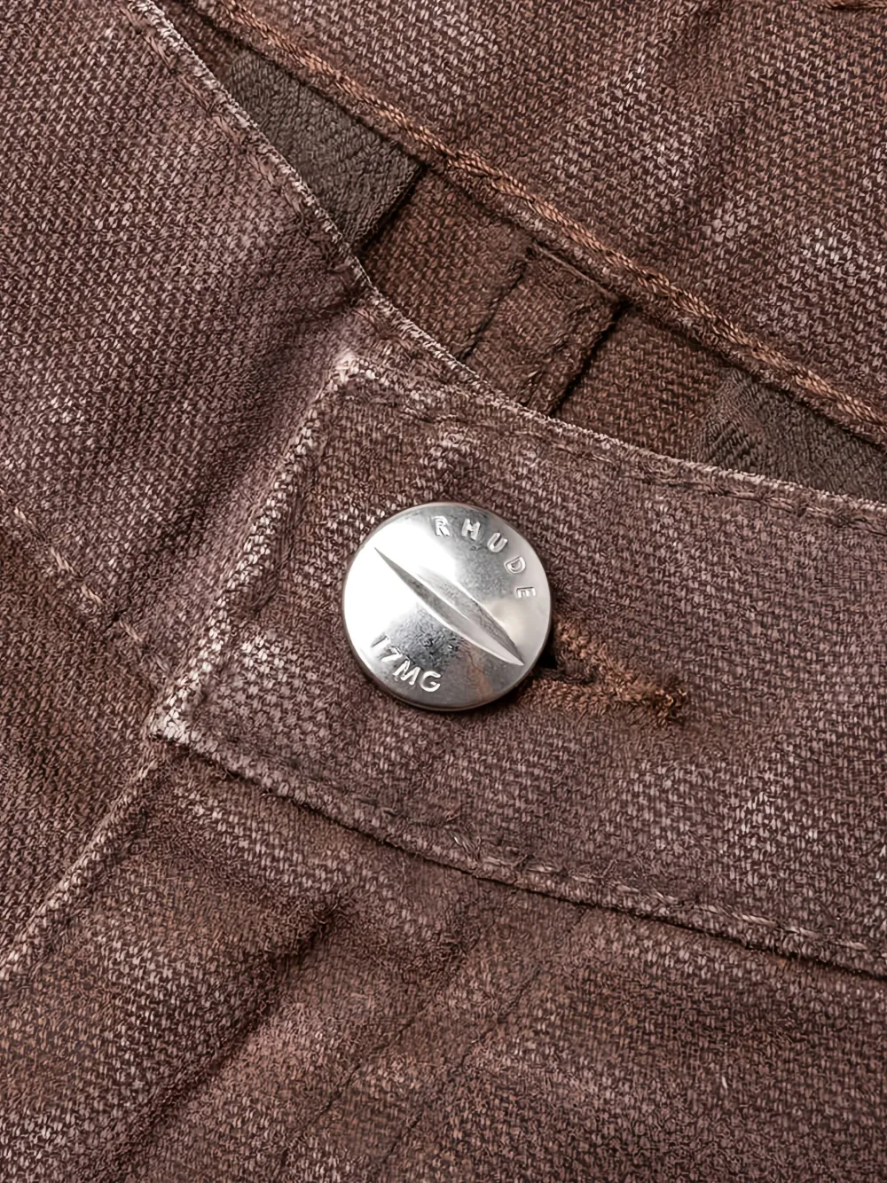 RHUDE Broek met opgestikte zakken Bruin