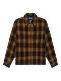 Awake NY brushed flannel checked shirt jacket - Brown