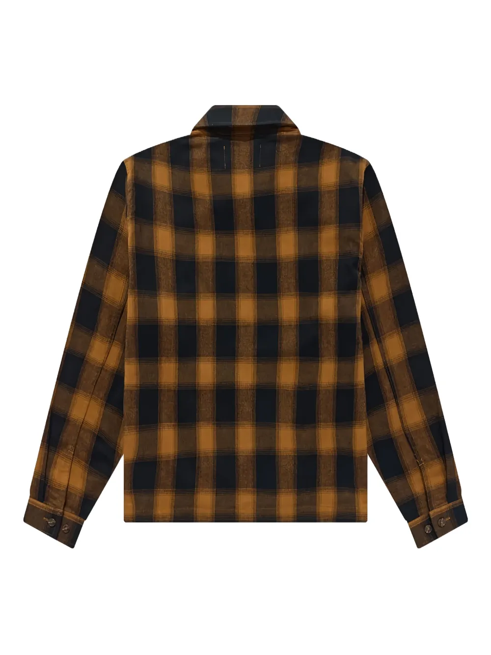 Awake NY Flanellen geruit geborsteld shirtjack Bruin