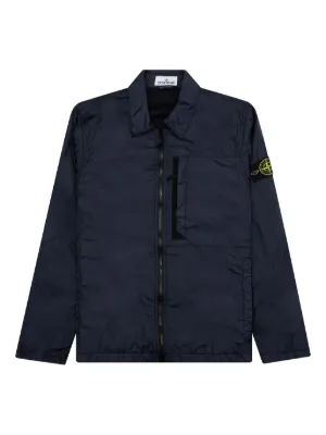 Stone Island zip-up Shirt | Blue | FARFETCH