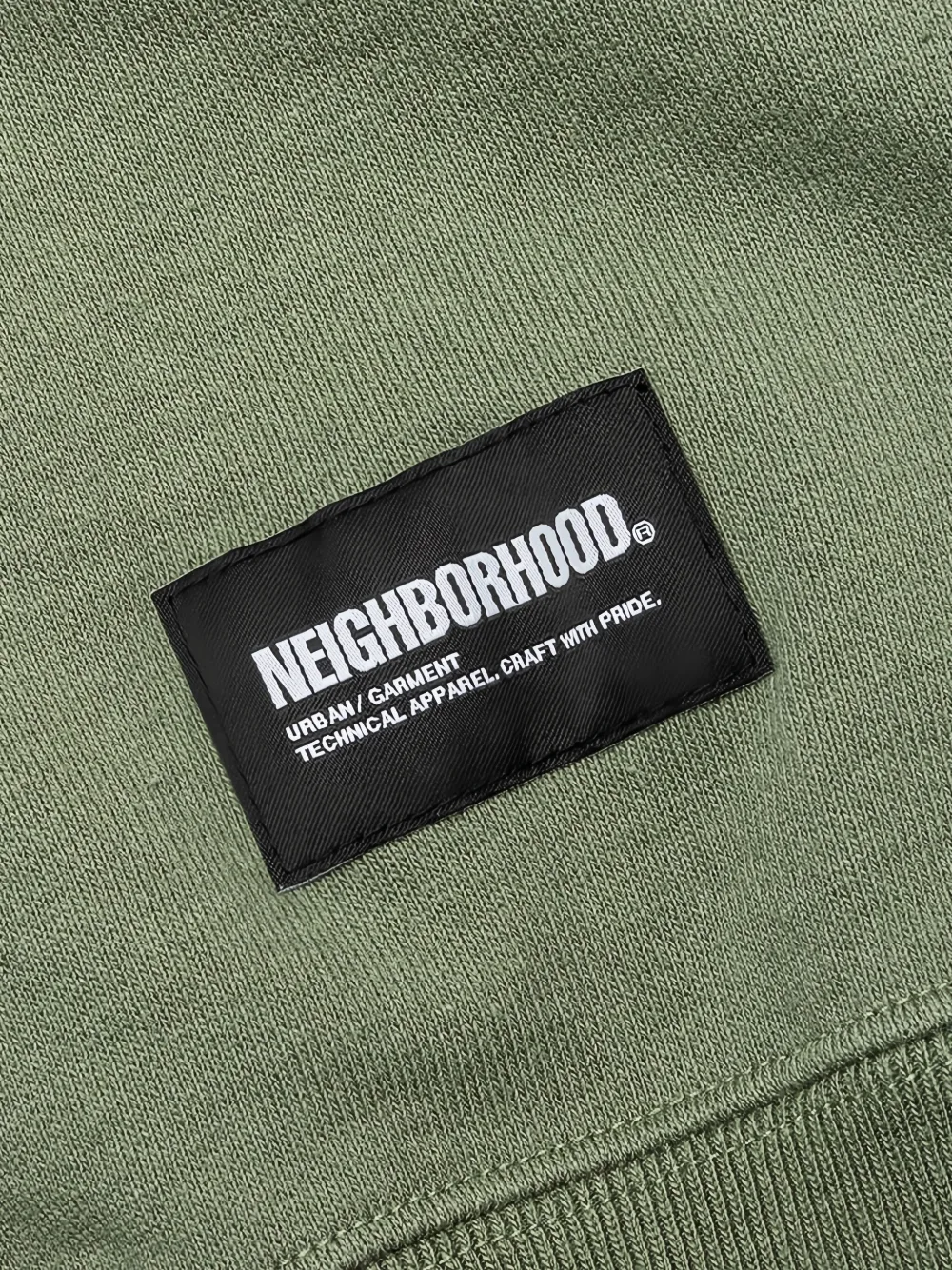 Neighborhood Sweater met rond logo Groen