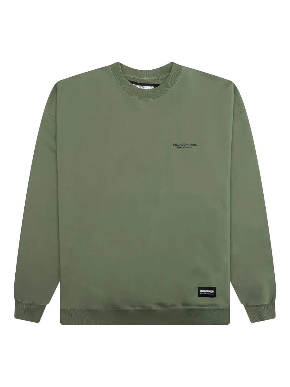 Neighborhood Sweater met rond logo Groen
