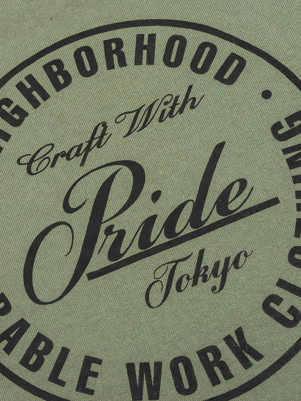 Neighborhood Sweater met rond logo Groen