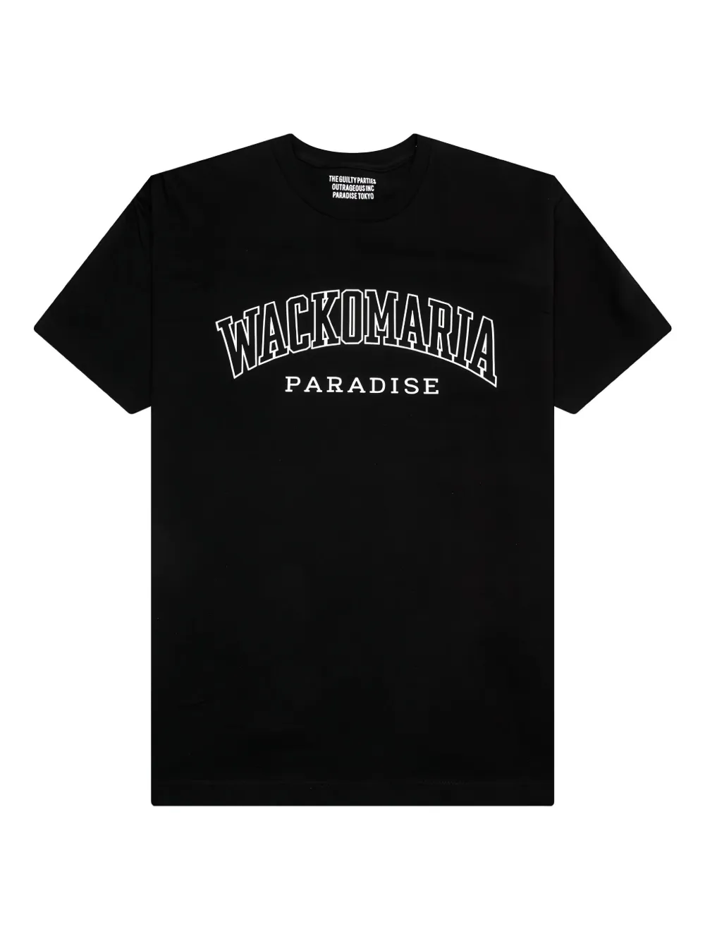 WACKO MARIA graphic-lettering logo T-shirt | Black | Image 1