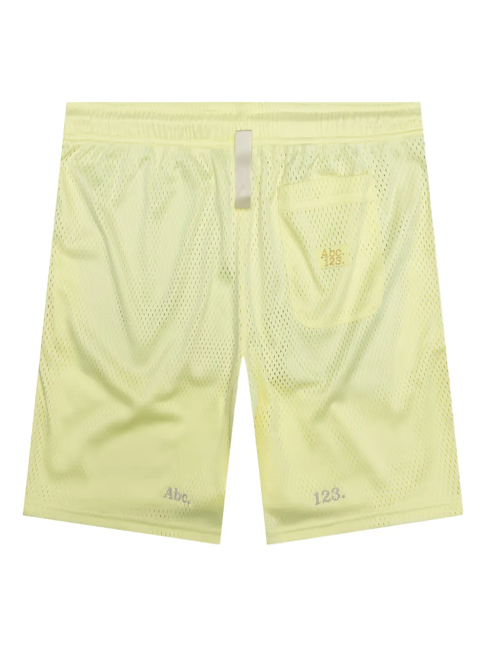 Advisory Board Crystals Mesh shorts met trekkoord Geel