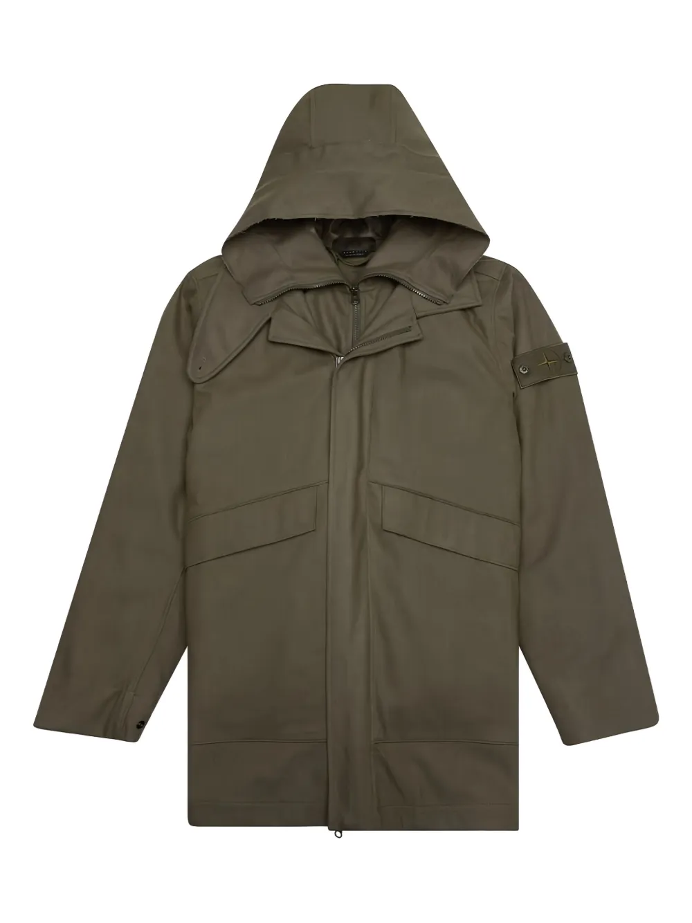 Stone Island cotton hooded jacket - グリーン Stone Island cotton hooded jacket - グリーン