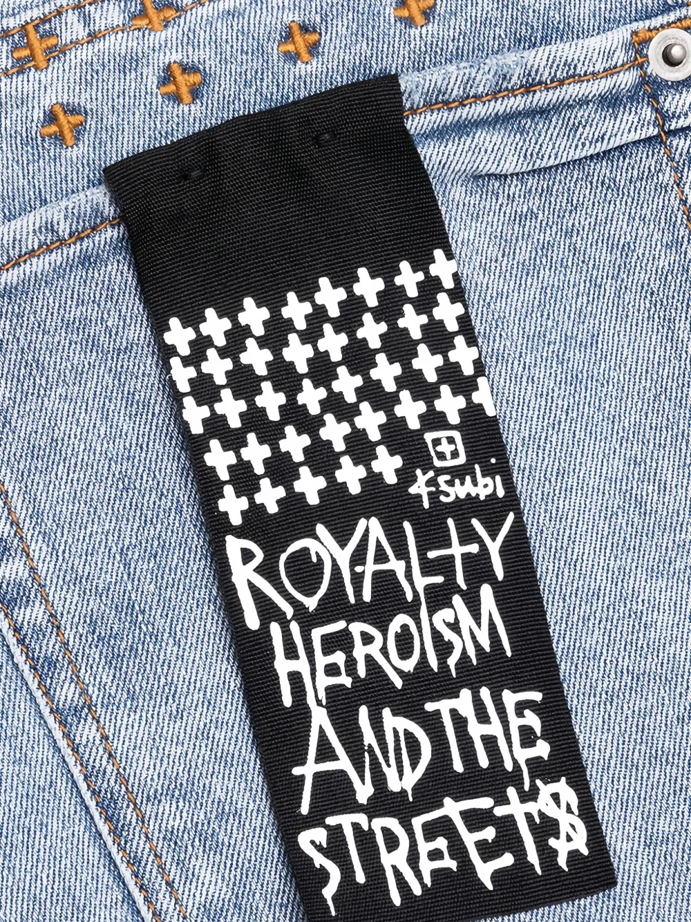 Ksubi Van Winkle jeans met geborduurde patch Blauw
