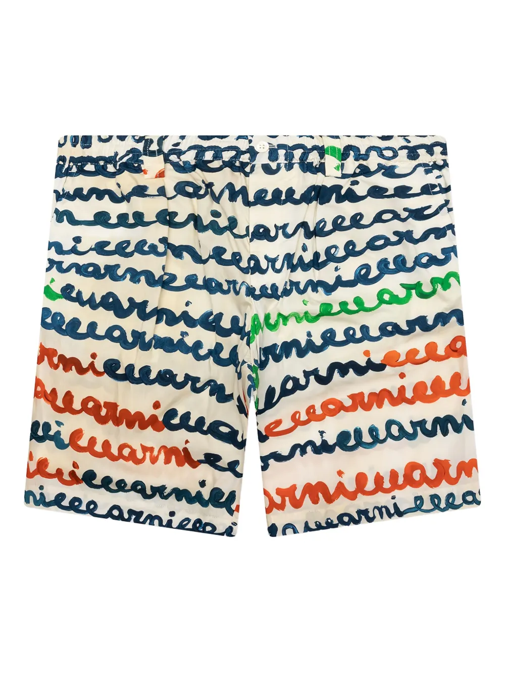 Marni logo-print cotton shorts - ニュートラル Marni logo-print cotton shorts - ニュートラル
