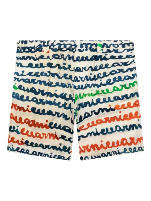 Marni logo-print cotton shorts