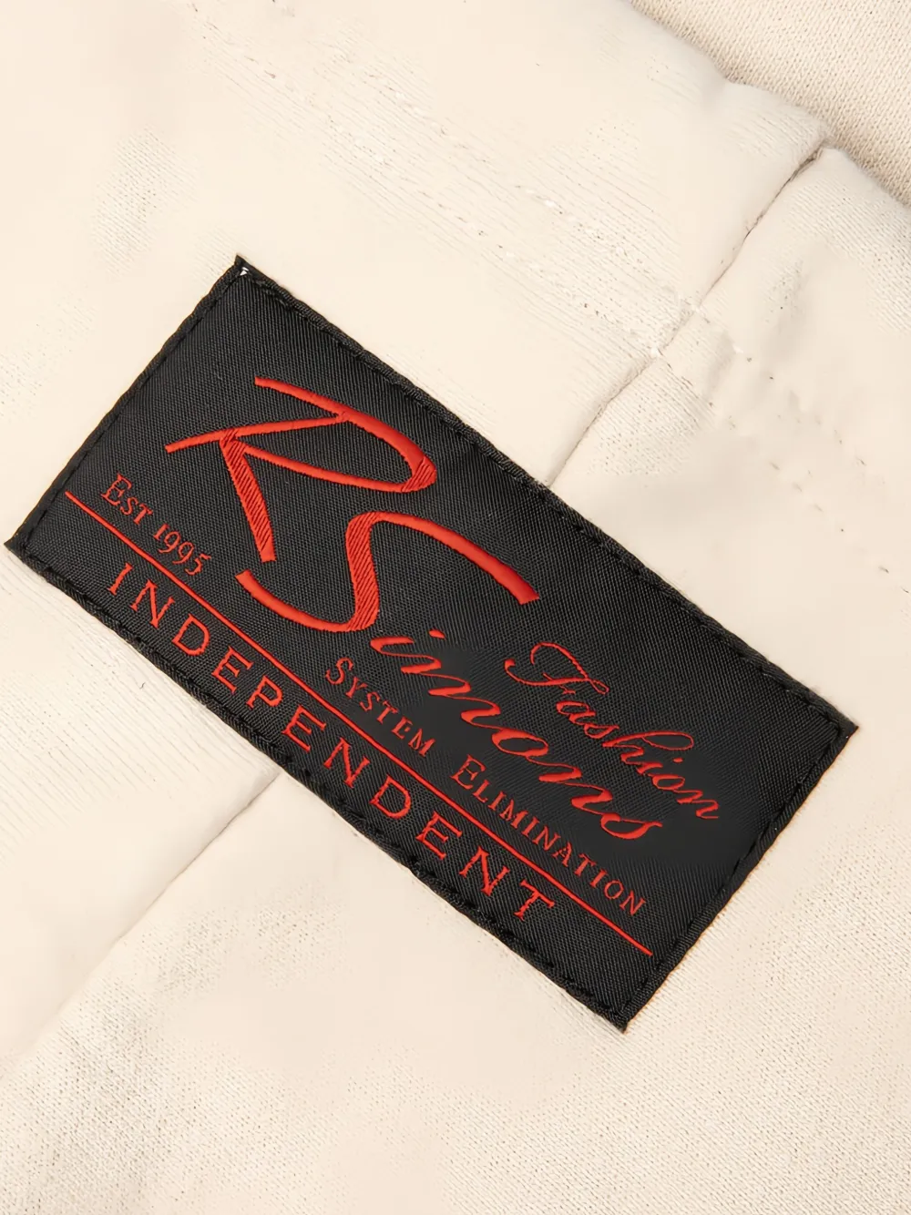 Raf Simons Gerafelde hoodie met verwassen effect Beige