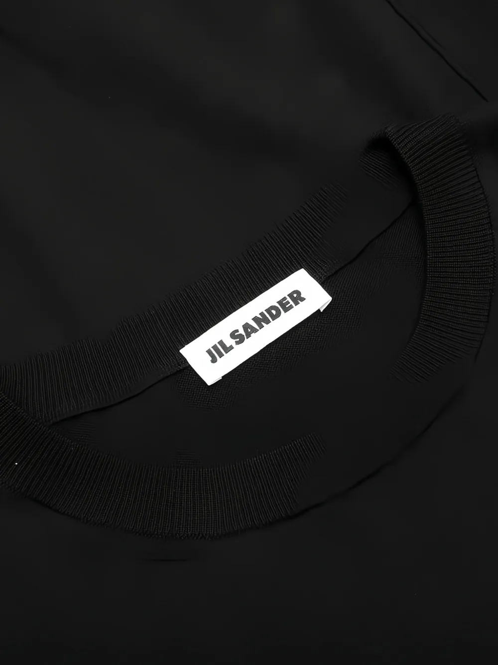 Jil Sander Trui met ronde hals en vlakken Zwart