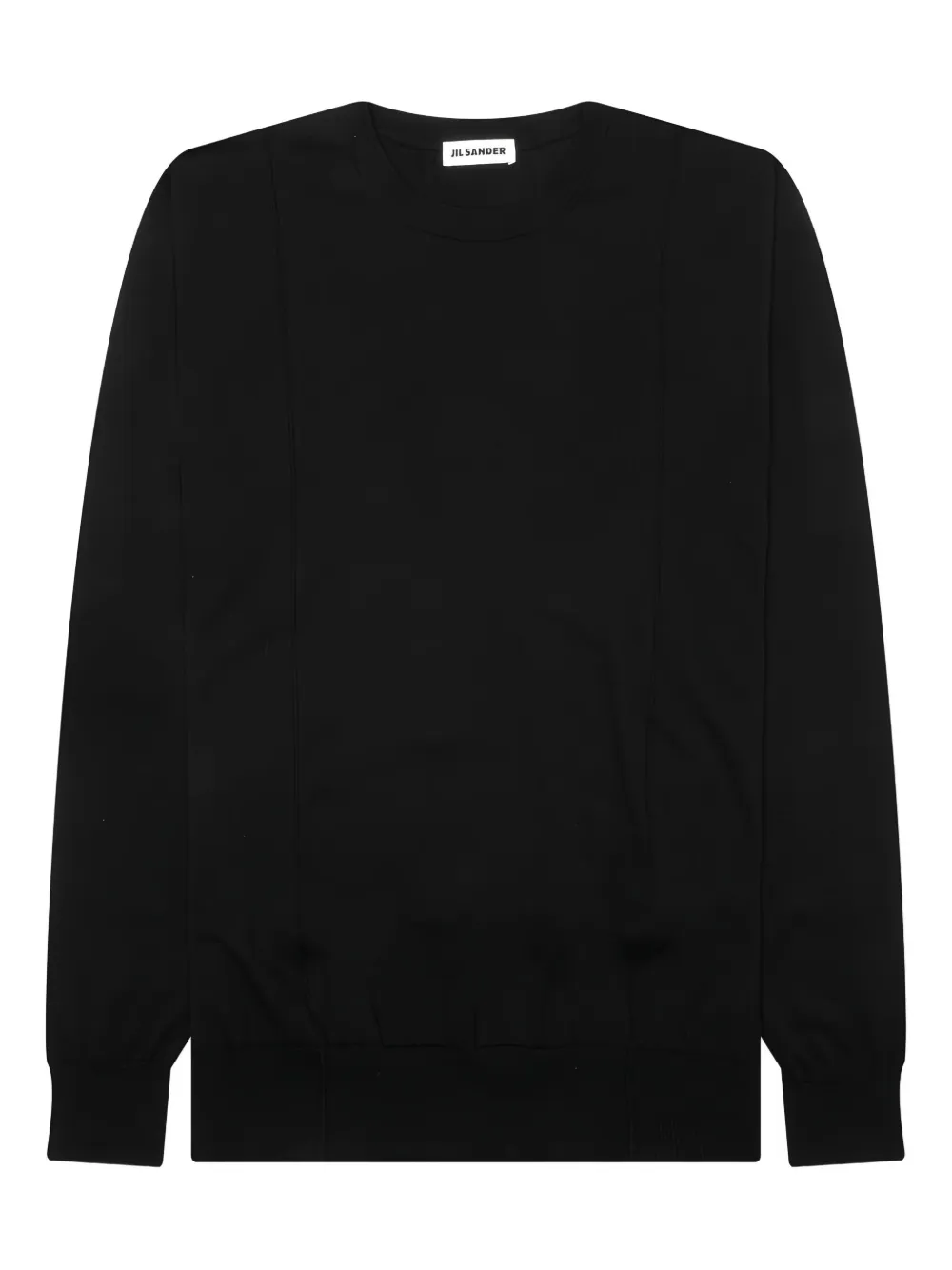 Jil Sander round-neck panelled sweater - ブラック Jil Sander round-neck panelled sweater - ブラック
