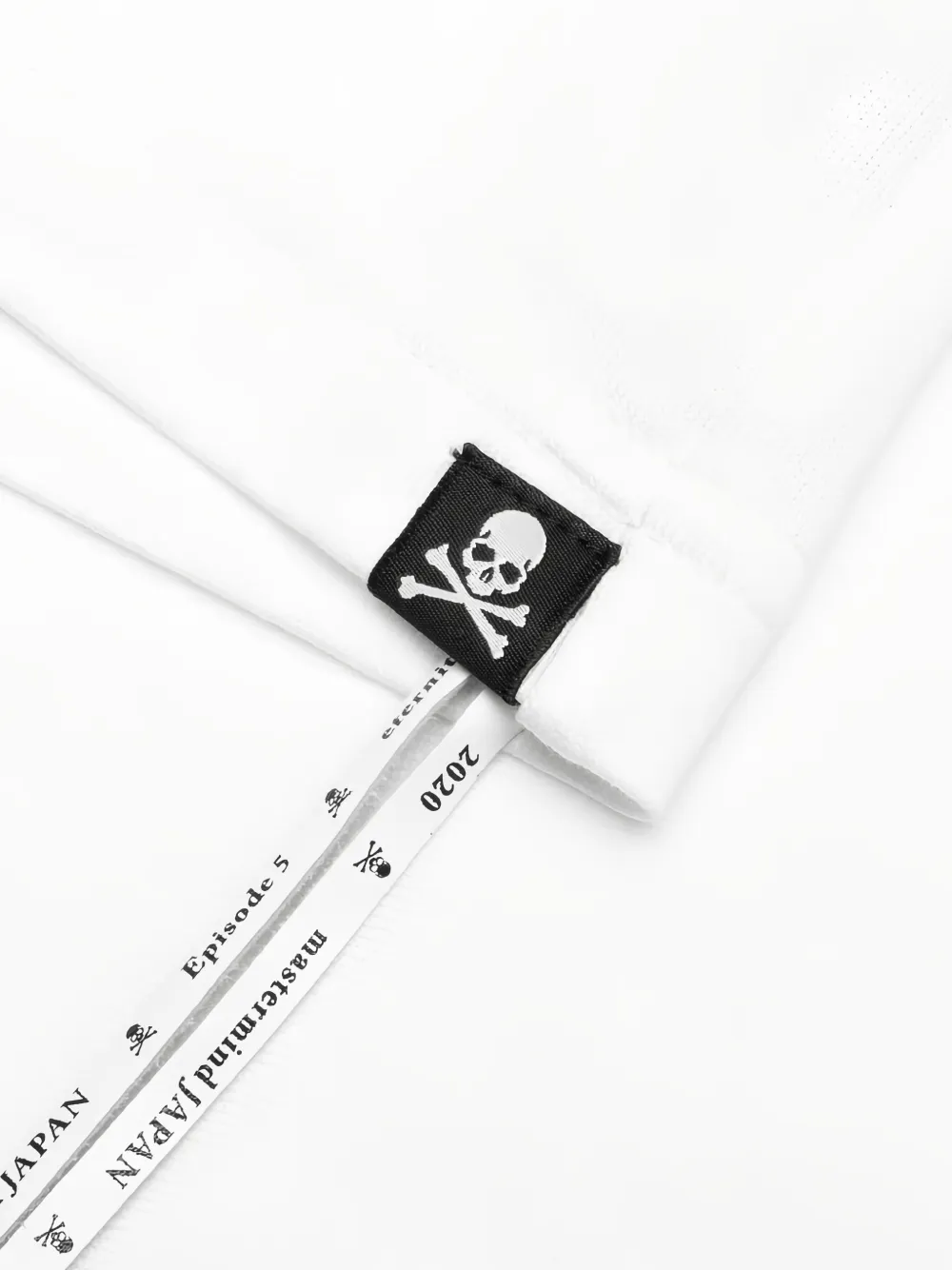 Mastermind Japan T-shirt met doodskopprint en lange mouwen Wit