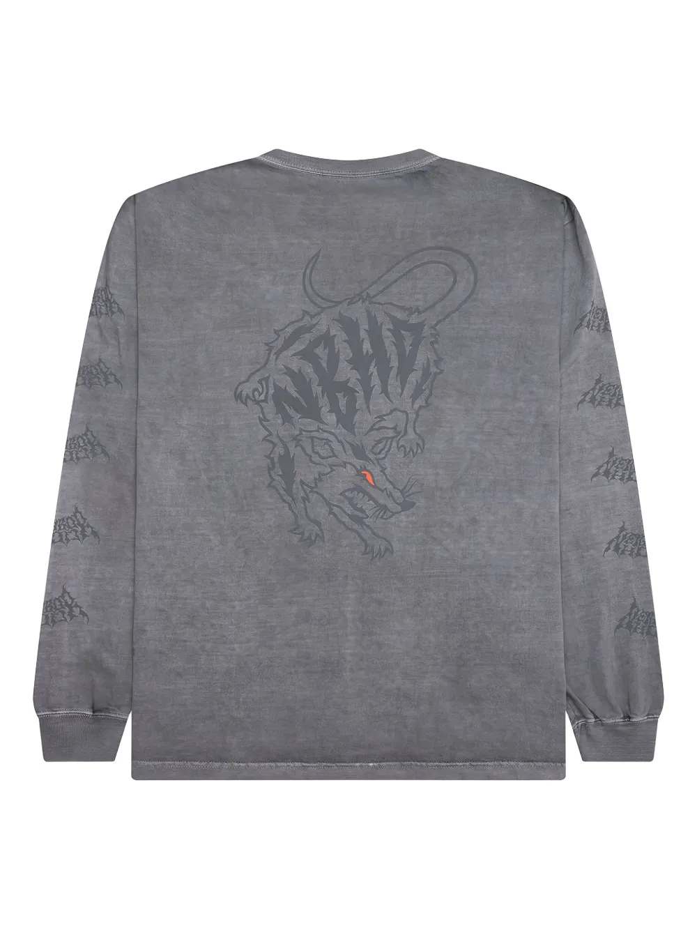 Neighborhood T-shirt met grafische print en lange mouwen Grijs