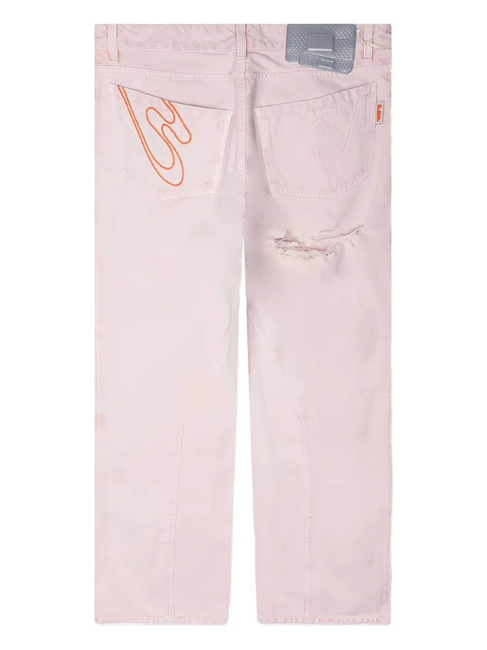 PDF Rich Kid jeans met borduurwerk en franje Roze