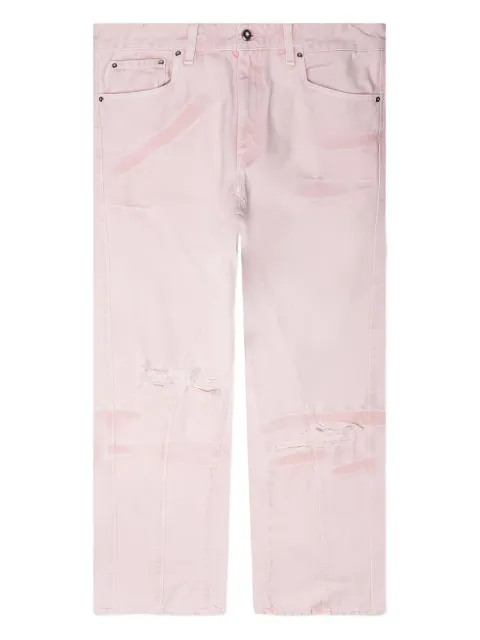 PDF Rich Kid frayed-detail embroidered jeans