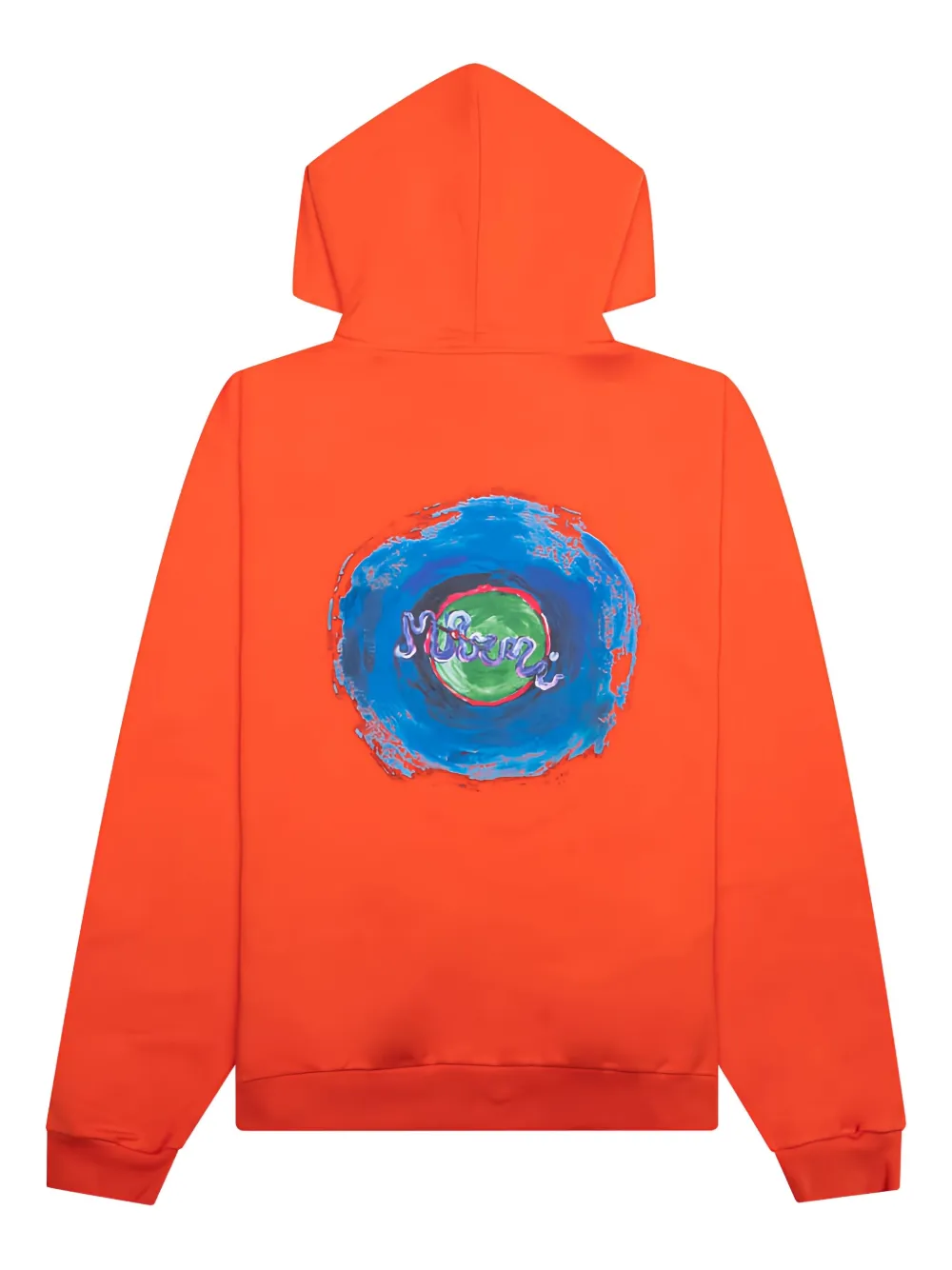 Marni logo-print hoodie Oranje
