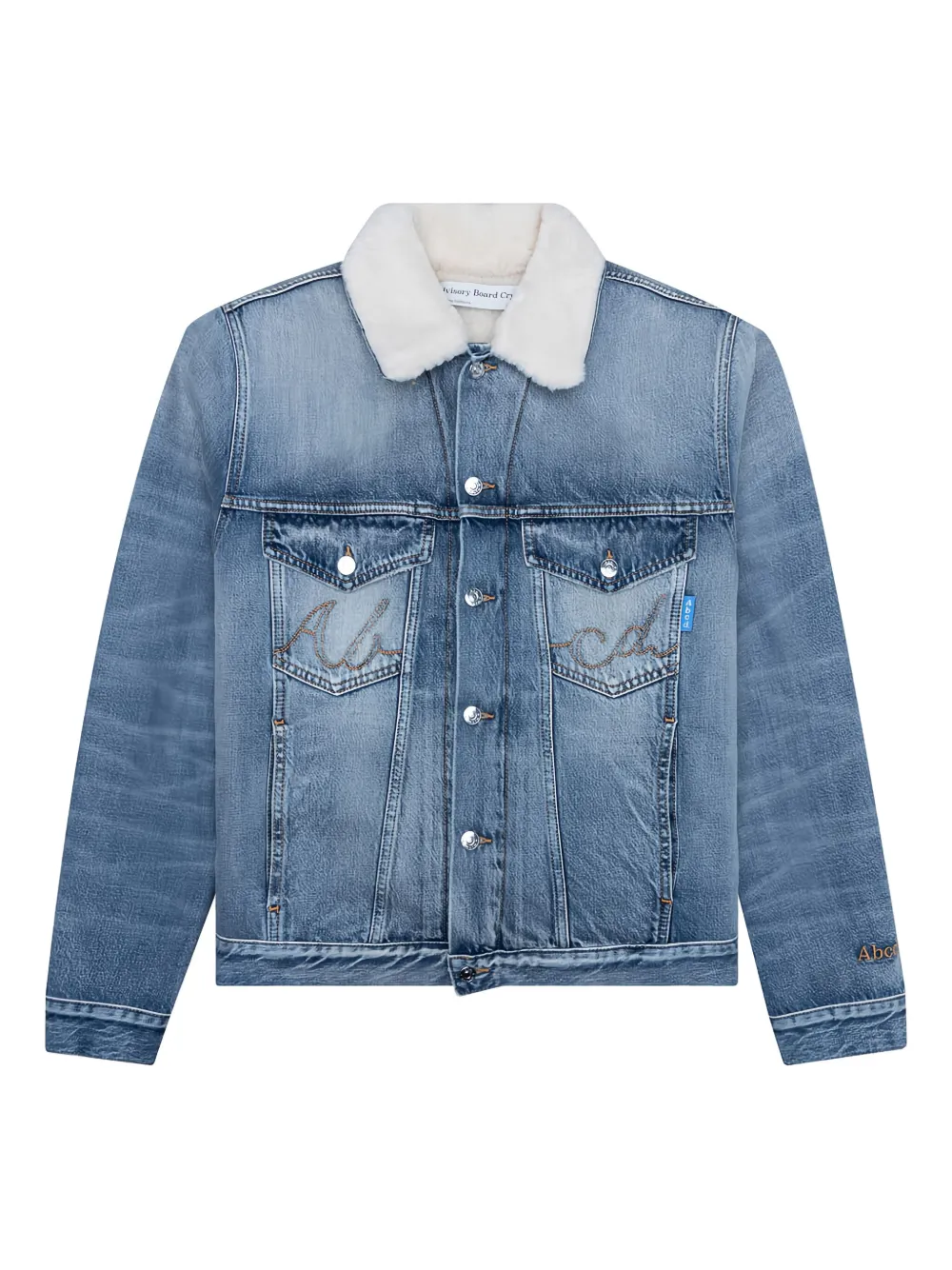 Advisory Board Crystals shearling-lined denim jacket - ブルー Advisory Board Crystals shearling-lined denim jacket - ブルー