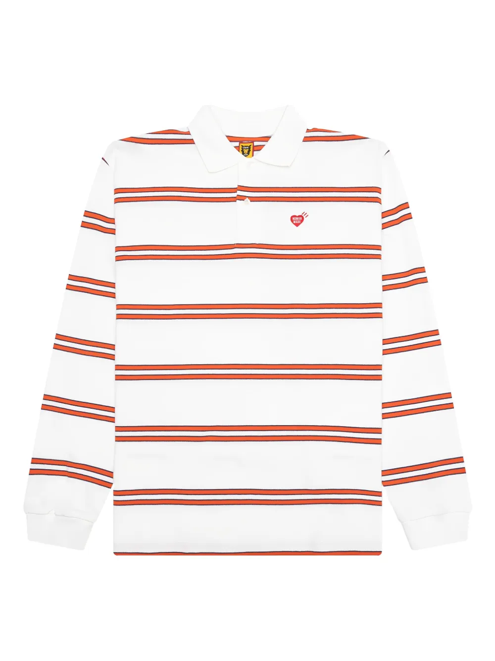 Human Made striped long-sleeve polo shirt - ホワイト Human Made striped long-sleeve polo shirt - ホワイト